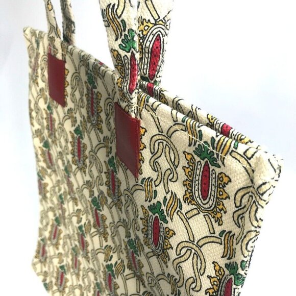 GUCCI Shoulder Bag Tote Bag Canvas Multicolore - Picture 4 of 10